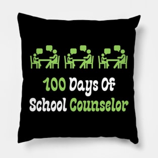 100 Days Of School Counselor Pillow