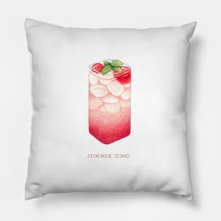 Summer Pink Sparkling Drink❤️ Pillow