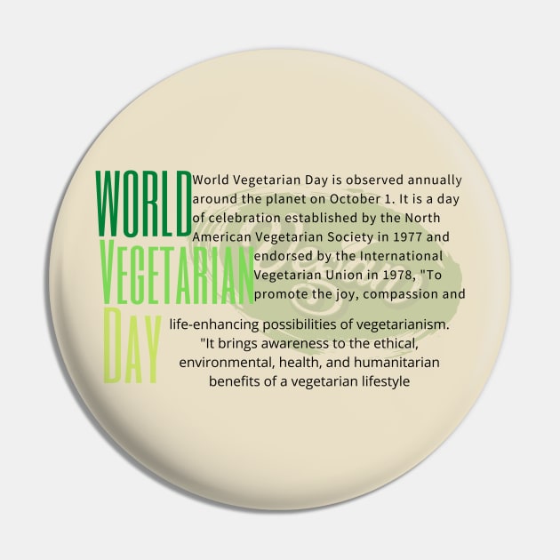 World Vegetarian day Pin by Benlamo