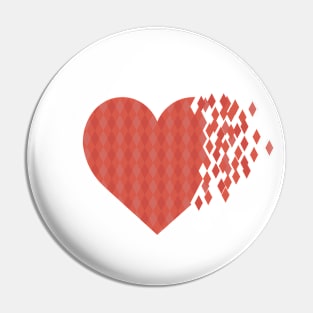 Fragmenting heart Pin