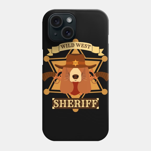 Sheriff Basset Hound Phone Case by LulululuPainting