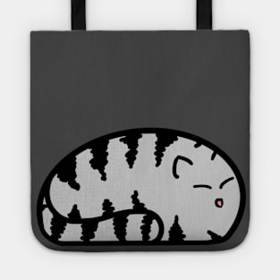 Cute grey kitty blob Tote