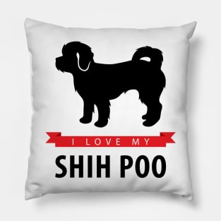 I Love My Shih Poo Pillow