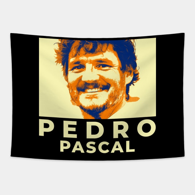 pedro retro pascal Tapestry by PRESENTA