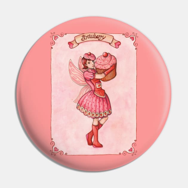 Strawberry - Cupcake Fairy Collection Pin by MandasMysteries