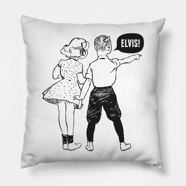 Look, Elvis! Pillow by Digster