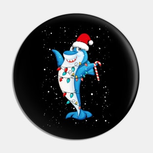 Funny Sharks Lover Xmas Shark Pin