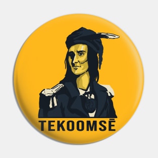 Tekoomsē Native American Vector Design Pin