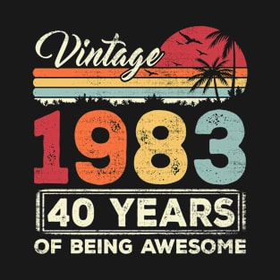 40 Year Old Birthday Vintage 1983 40st Birthday T-Shirt