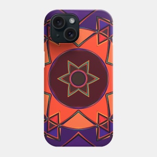 Cartoon Mandala Purple and Orange Phone Case