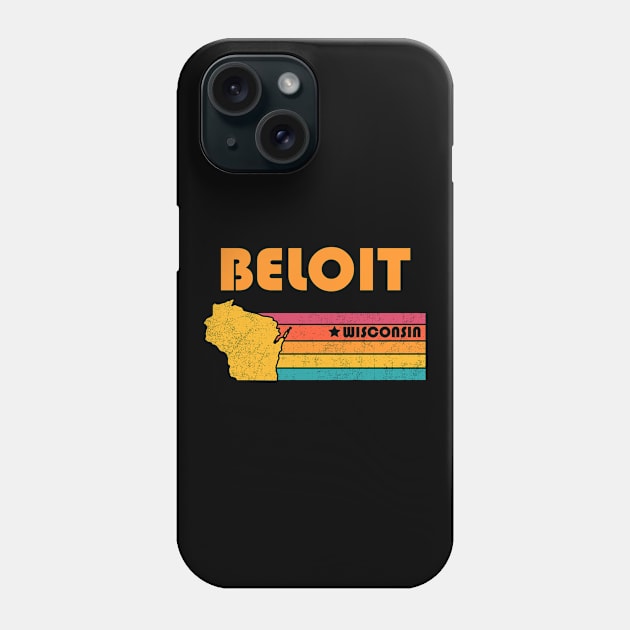 Beloit Wisconsin Vintage Distressed Souvenir Phone Case by NickDezArts