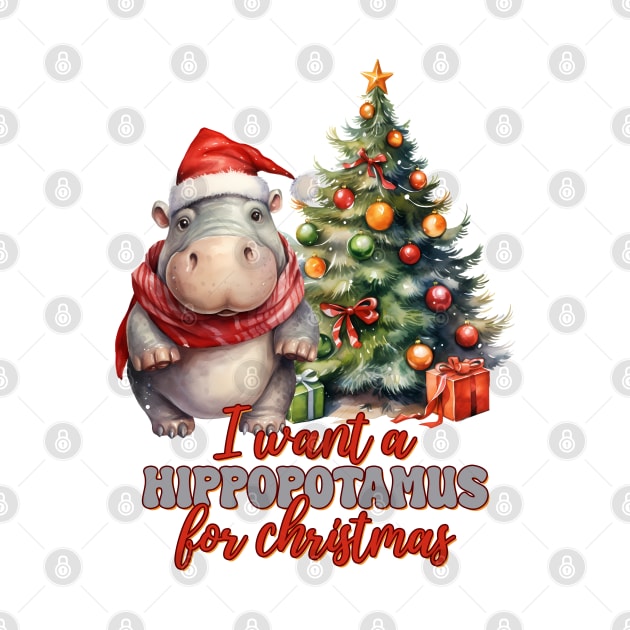 I Want A Hippopotamus For Christmas by MZeeDesigns