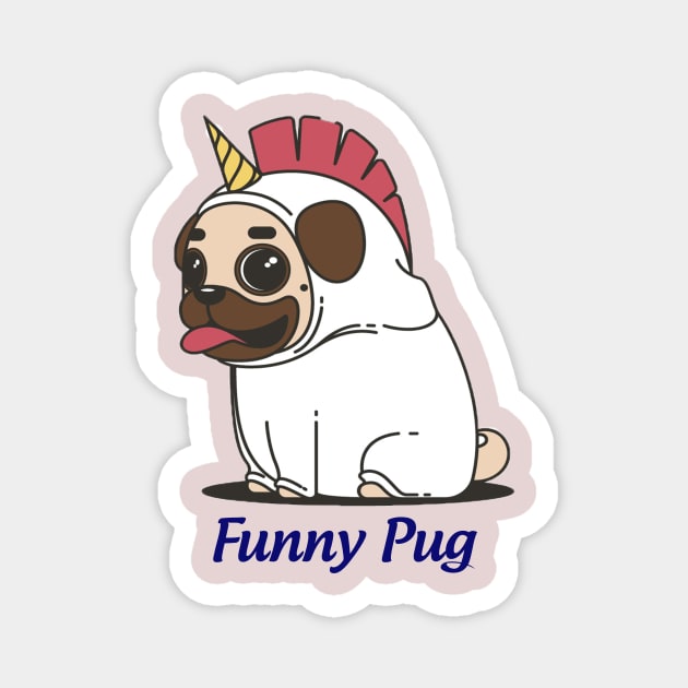 funny pug Magnet by This is store