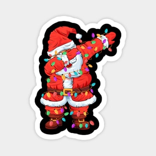 Funny Dabbing Santa Christmas Tree Lights Magnet