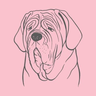 Neapolitan Mastiff (Pink and Gray) T-Shirt