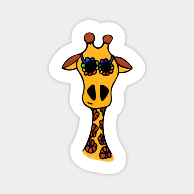 Funky 70s Giraffe Magnet by MSBoydston