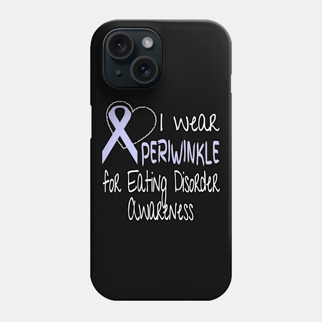 I Wear Periwinkle For Eating Disorder Awareness Phone Case by nikkidawn74