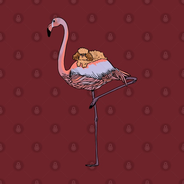 Flamingo and Poodle by huebucket