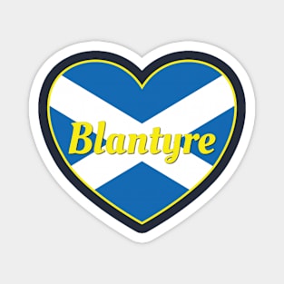 Blantyre Scotland UK Scotland Flag Heart Magnet