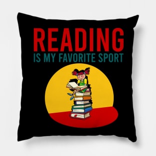 Reading is my favorite sport Pillow