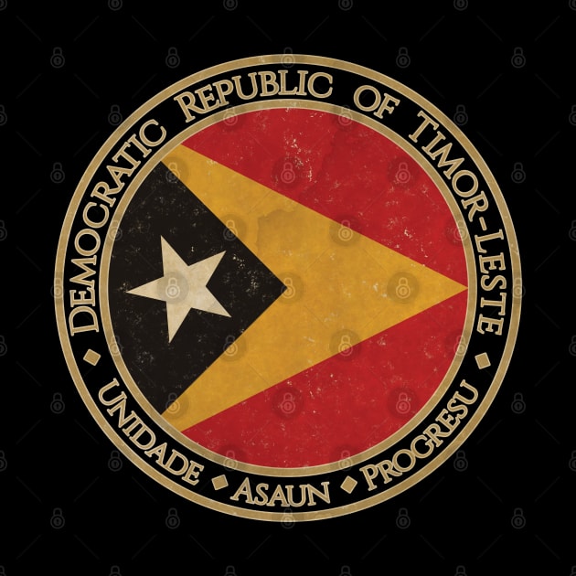 Vintage Democratic Republic of Timor Leste East Oceania Oceanian Flag by DragonXX