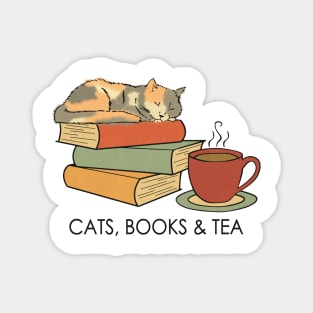 Cats, Books & Tea Magnet