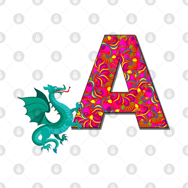 Letter A and dragon by Artist Natalja Cernecka