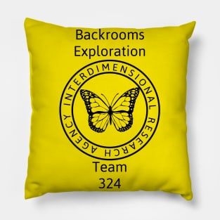 Backrooms Exploration Team Butterfly Pillow