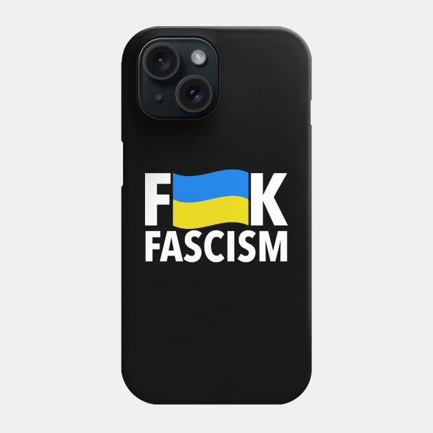 F Fascism - Censored with Ukrainian Flag Phone Case by Tainted