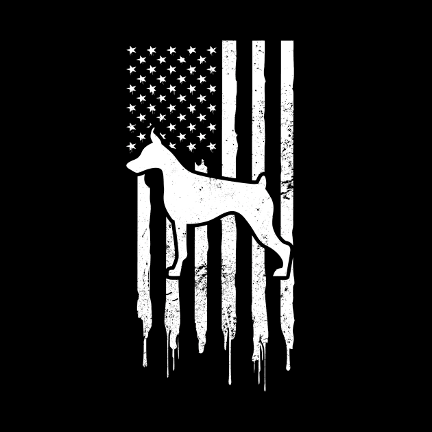 Doberman Shirt | Patriotic US American Flag Gift by Gawkclothing