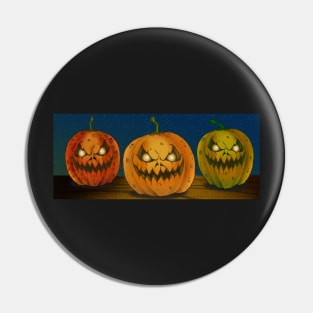 Halloween Pumpkin Trinity Pin
