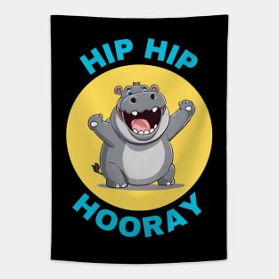 Hip Hip Hooray | Hippo Pun Tapestry