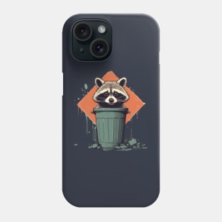 Raccoon In Trash Can Phone Case