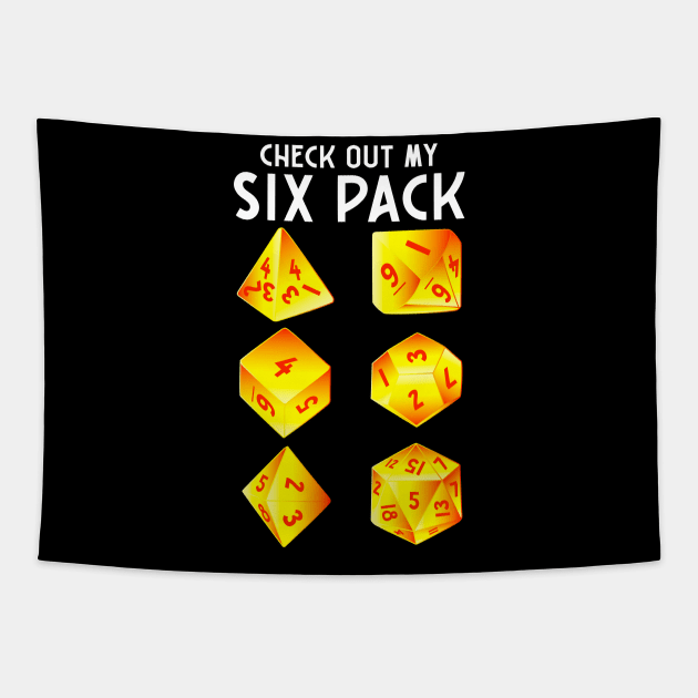 Funny Check Out My Six Pack Dice Pun Tapestry by theperfectpresents