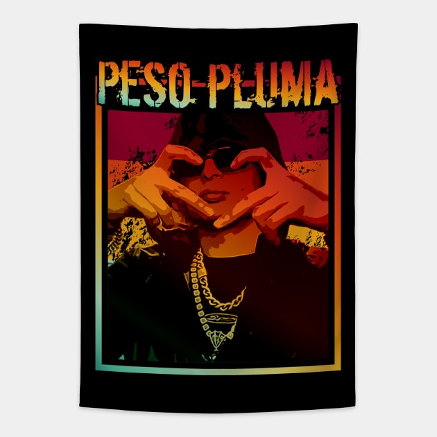 Peso pluma | Retro poster Tapestry by Aloenalone