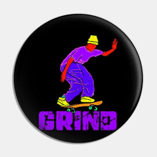 skateboarding on the street Pin