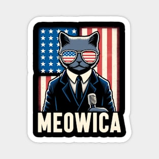 Meowica Cat 4th of July Magnet