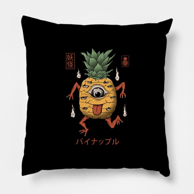 Yokai Pineapple Pillow by Vincent Trinidad Art