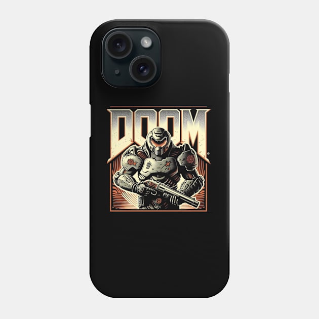 Doom Guy Back in Black Phone Case by The Doom Guy