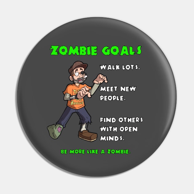 Zombie Goals Pin by Brian Scott Magic