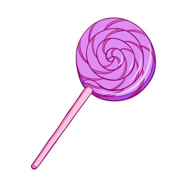 Purple Spiral Lollipop by Carabara Designs