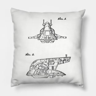 Toy Space Vehicle Vintage Patent Hand Drawing Pillow