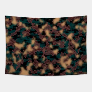 Green brown Camouflage abstract Tapestry