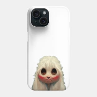 Adorable Sad Lamb with Big Eyes Phone Case