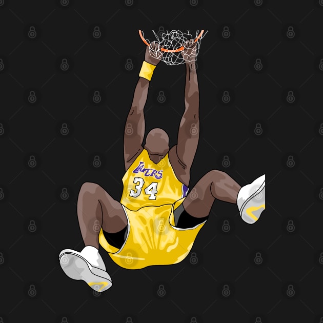 Shaquille O'Neal Slam Dunk - Drawing by thesportstation