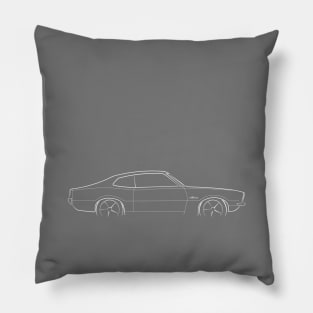 1979 Ford Maverick - profile stencil, white Pillow