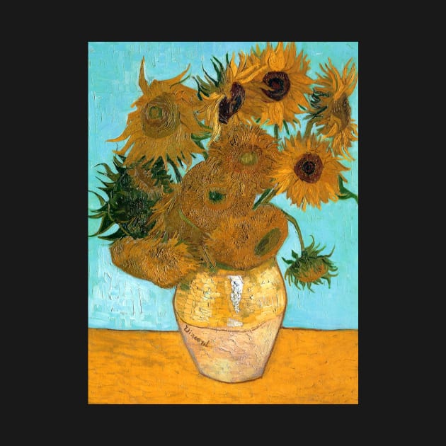 Vase of 12 Sunflowers-Vincent Van Gogh by HerbalBlue