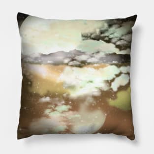 pale moon fantasy world Pillow