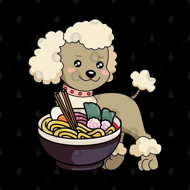 Chibi Anime Poodle Dog Ramen Lover by TheBeardComic