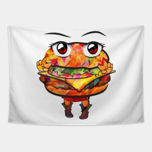 Cute Burger Tapestry